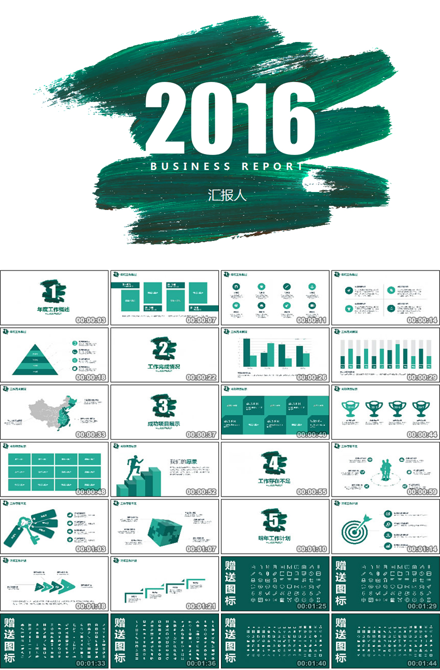 2016年新年工作计划汇报PPT模板