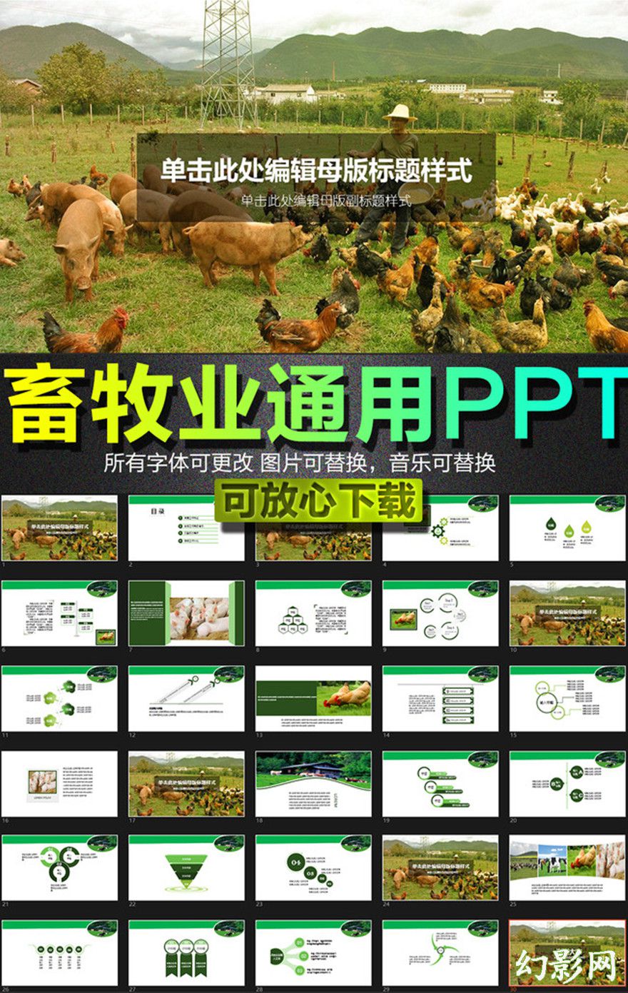2016畜牧业养殖PPT模板