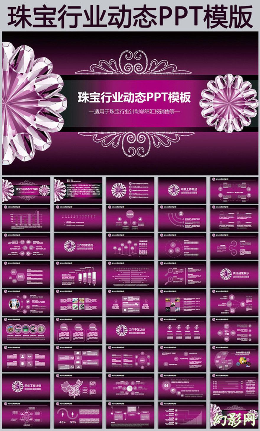 年终总结新年计划工作汇报珠宝行业PPT