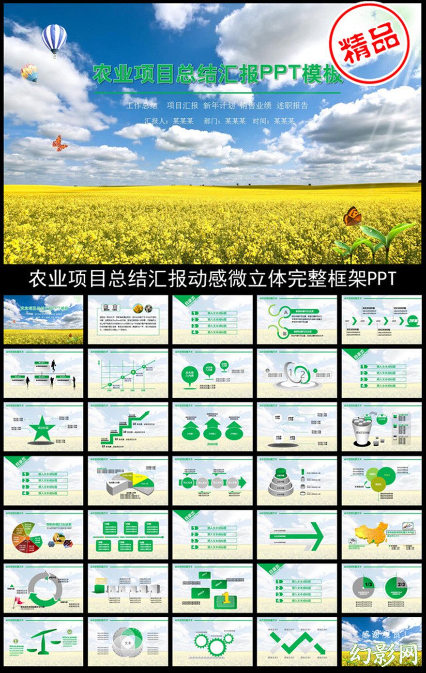 农业项目汇报PPT农业计划总结汇报模板